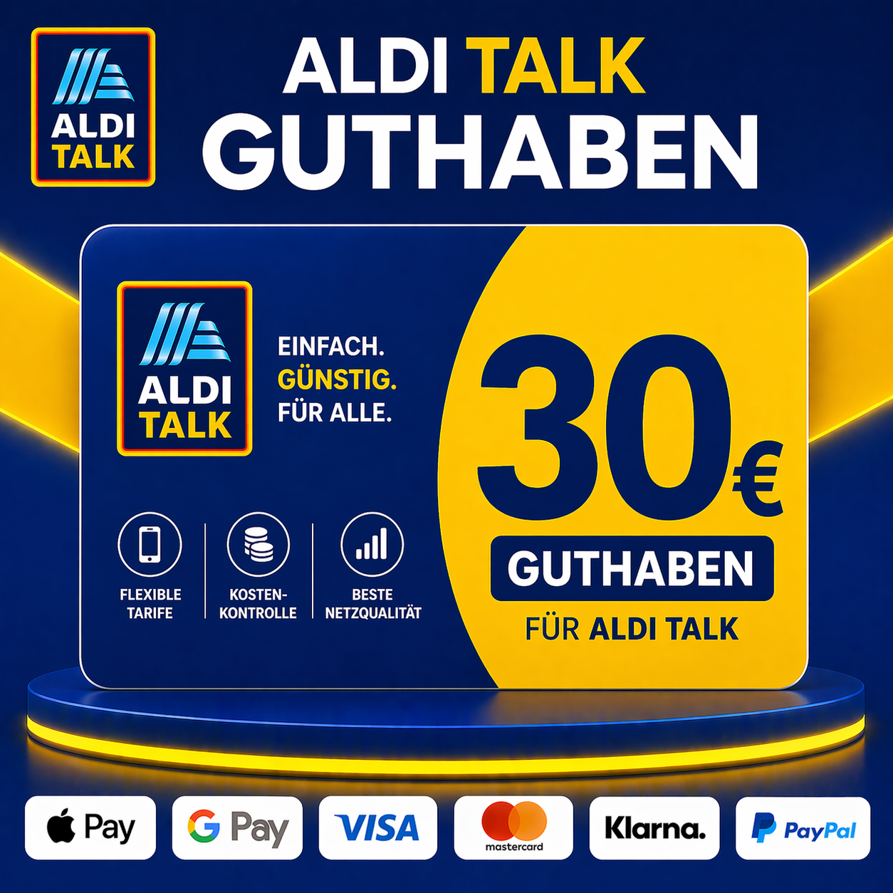 AldiTalk Guthaben 30€