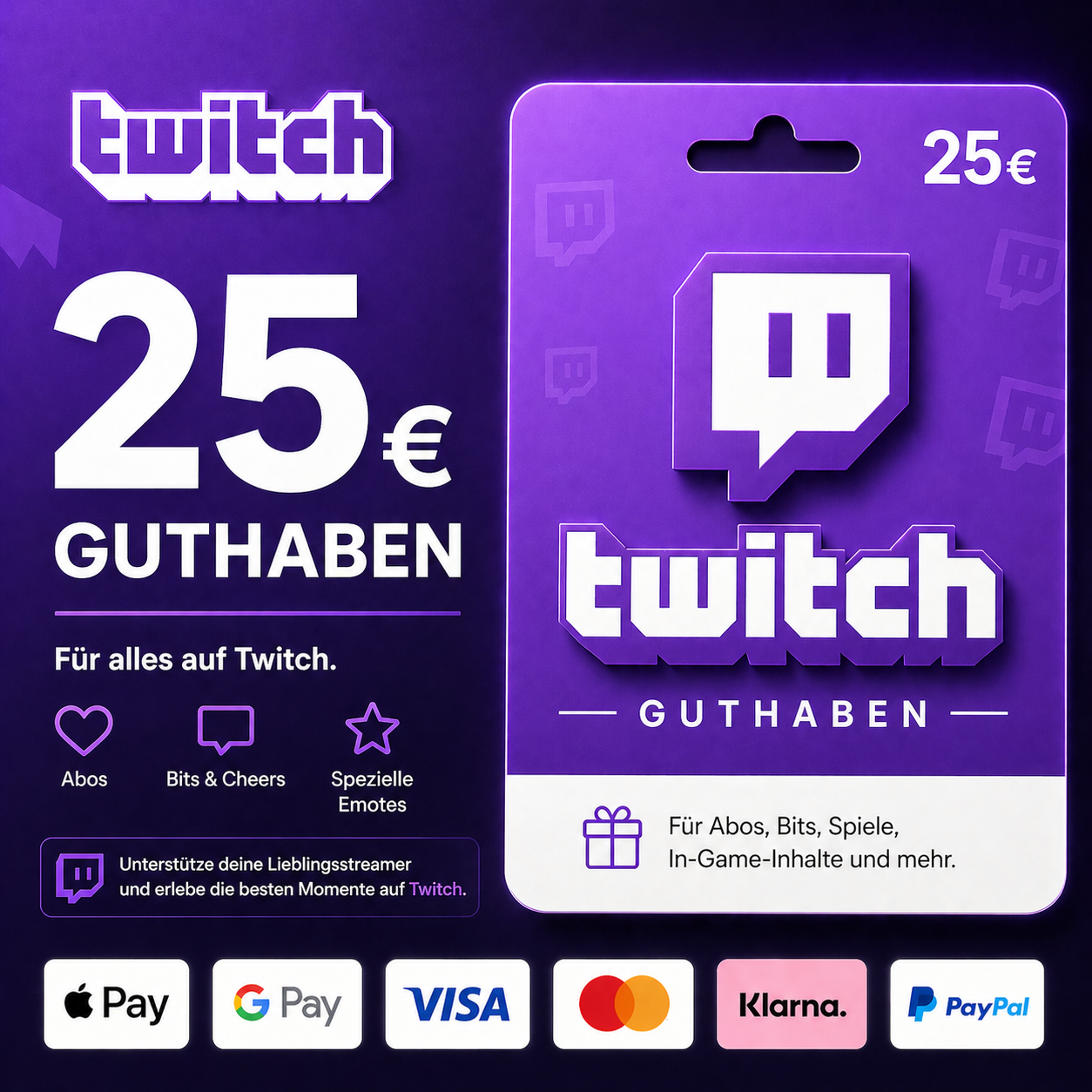 Twitch Guthaben 25€