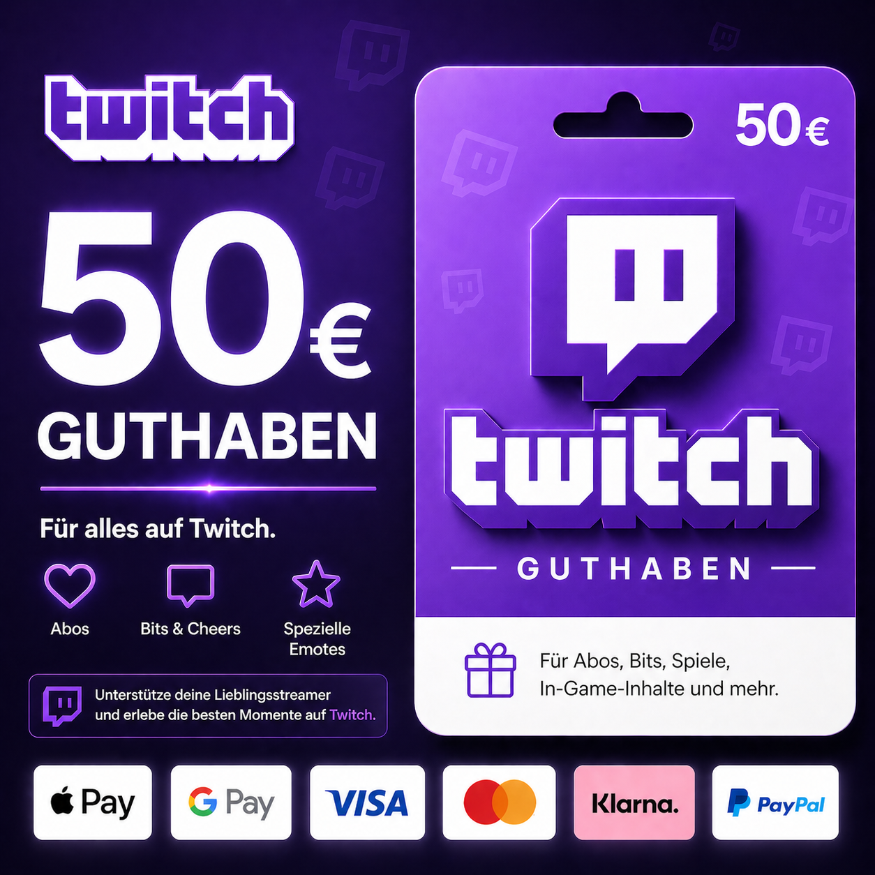 Twitch Guthaben 50€
