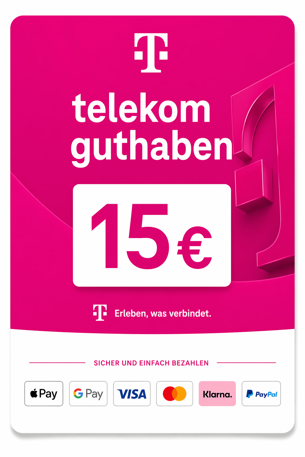 Telekom Pre Paid Guthaben 15€