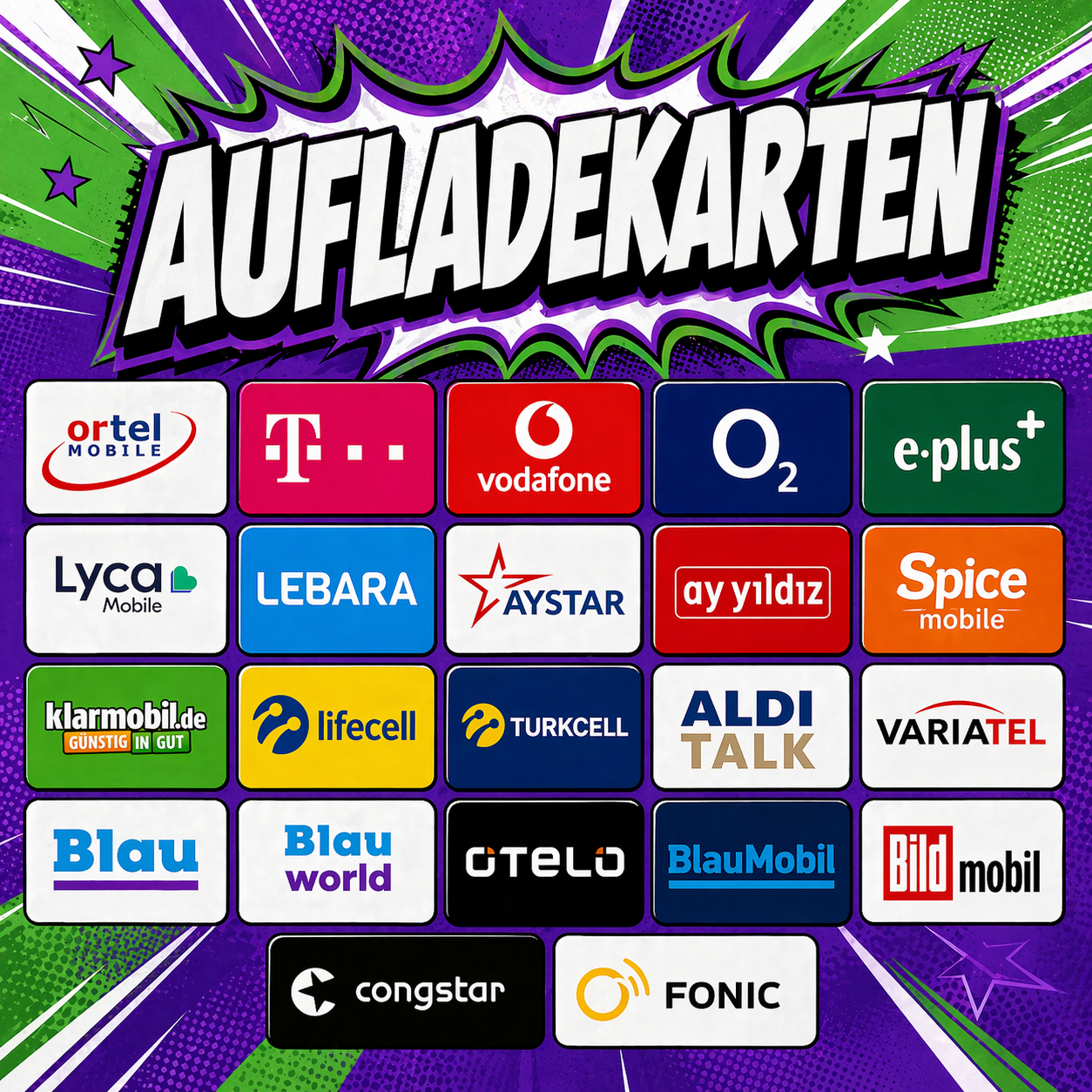 Aufladekarten