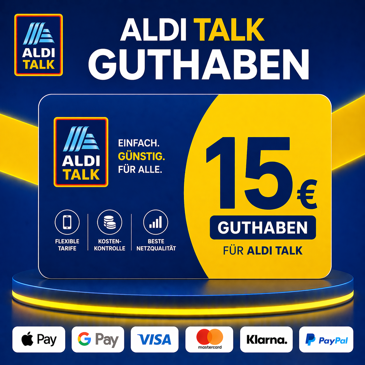 AldiTalk Guthaben 15€