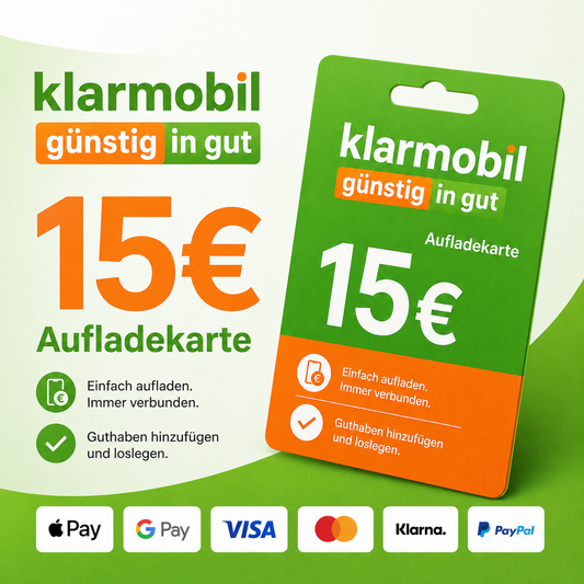 Klarmobil Guthaben 15€