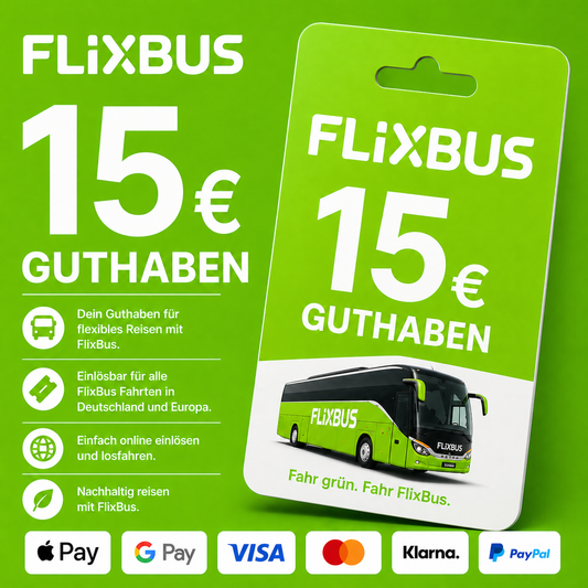 Flixbus Guthaben 15€