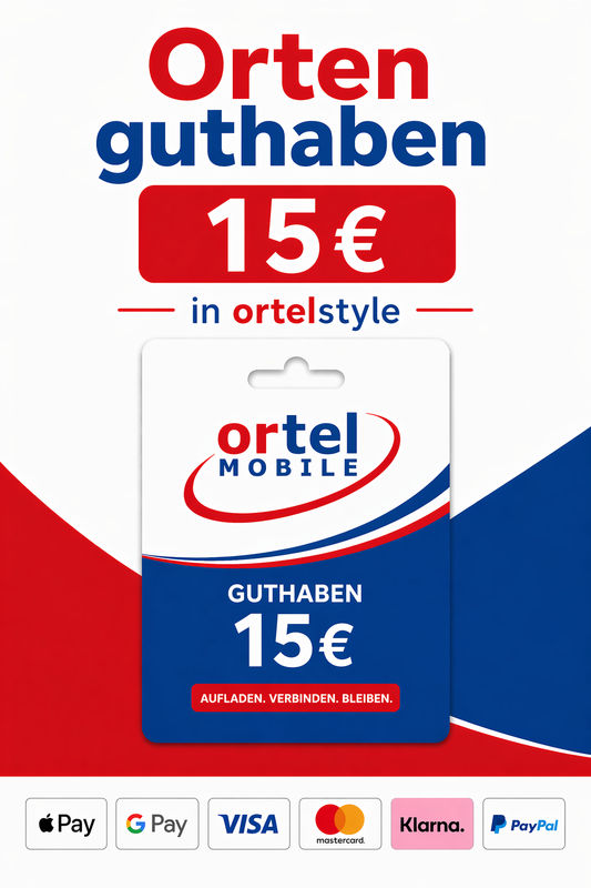 OrtelMobile Guthaben 15€