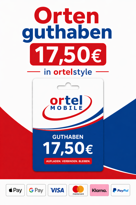 OrtelMobile Guthaben 17,50€