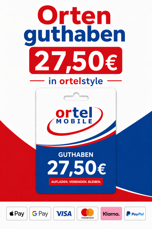 OrtelMobile Guthaben 27,50€