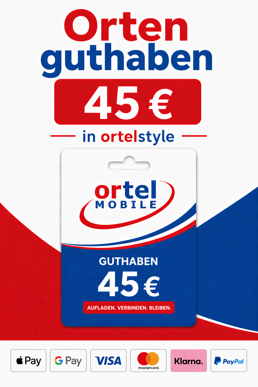 OrtelMobile Guthaben 45€